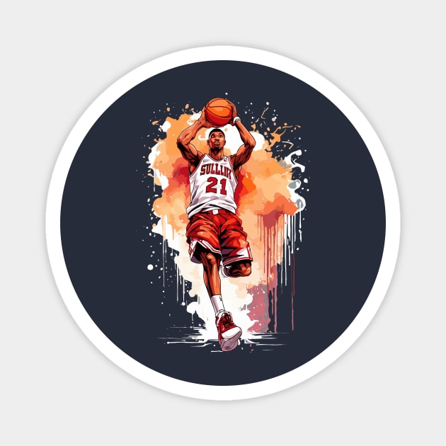 Basketball Lover Design Art Magnet by MorenoStraus